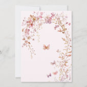 蝶の生涯ワイルドフラワーズブライダルシャワー 招待状 (裏面)