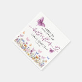 蝶の生涯ワイルドフラワーブライダルシャワー スタンダードカクテルナプキン (角)