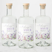 蝶の生涯ワイルドフラワーブライダルシャワー リキュールボトルラベル (ボトル)