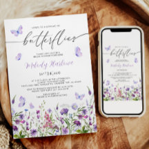 蝶の生涯ワイルドフラワーブライダルシャワー