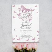 蝶の生涯金ゴールド紫ブライダルシャワー 招待状