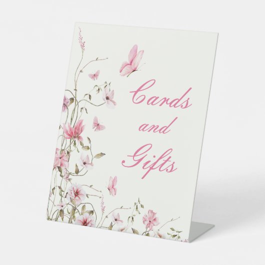 蝶の生涯 ブライダルシャワーのカード ギフト 台座サイン (正面)