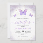 蝶の生涯 ブライダルシャワーの招待状 招待状 (正面)