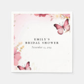 蝶の生涯 ブライダルシャワー スタンダードカクテルナプキン (正面)