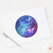 蝶の生涯 ブライダルシャワー ラウンドシール (封筒)