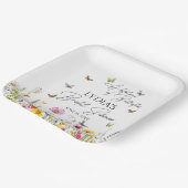 蝶の生涯 ワイルドフラワーのブライダルシャワー ペーパープレート (傾斜あり)