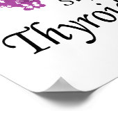 蝶の甲状腺がんリボン ポスター (角)