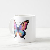 蝶の画像付きの美しいマグカップ コーヒーマグカップ (正面左)