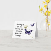 蝶の癒し カード (黄色い花)