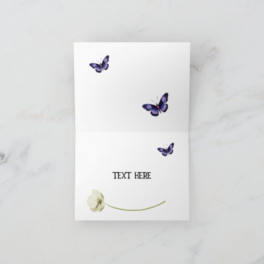 蝶の癒し カード (内部)