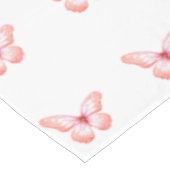 蝶の白いバラ金ゴールドピンク テーブルクロス (アングル)