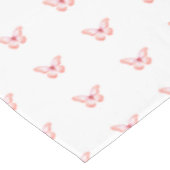 蝶の白いバラ金ゴールドピンク テーブルクロス (アングル)
