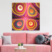 蝶の目、フラクタル抽象芸術アート キャンバスプリント (インサイチュ (リビング))