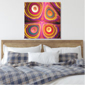 蝶の目、フラクタル抽象芸術アート キャンバスプリント (インサイチュ (寝室))