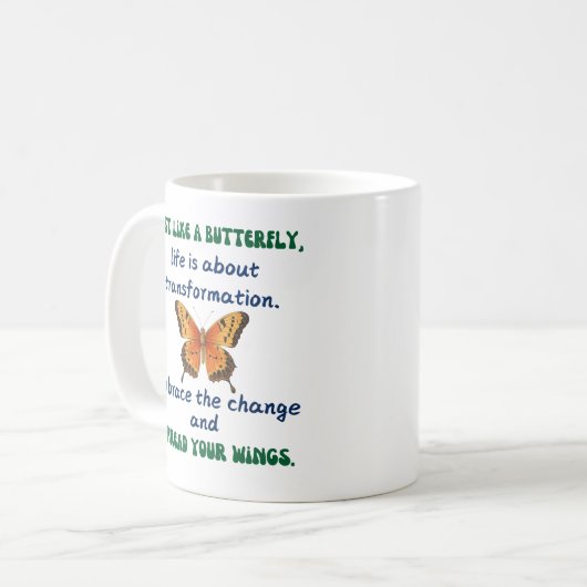 蝶の知恵 コーヒーマグカップ (正面左)