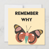 蝶の磁気カードを覚える マグネット招待状 (正面)