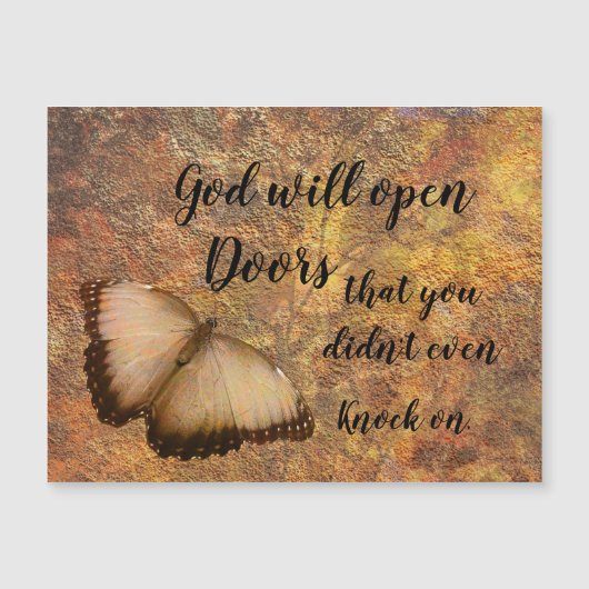 蝶の神がドアを開く磁気カード (正面)