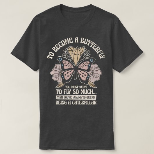 蝶の神秘的な蝶の恋人の天術E Tシャツ (デザイン正面)
