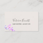 蝶の空は何赤ちゃんのシャワーゲームを推測 エンクロージャーカード (裏面)