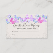 蝶の空は何赤ちゃんのシャワーゲームを推測 エンクロージャーカード (正面)