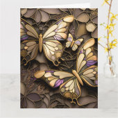 蝶の空白の中 カード (黄色い花)