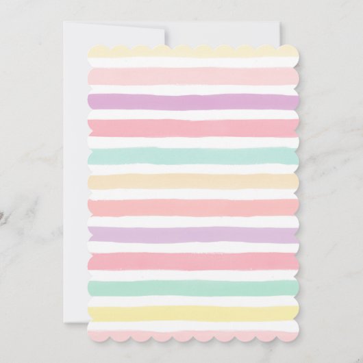 蝶の第1の誕生日バプテスマ女スペインのの子， 招待状 (裏面)