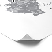 蝶の糖尿病リボン ポスター (角)