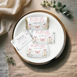 蝶の素朴野生の花のフローラ赤ちゃんシャワー