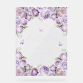 蝶の紫の結婚前お披露目歓迎看板 アクリルサイン (正面)