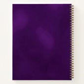 蝶の紫の金ゴールドエレガント名 ノートブック (裏面)