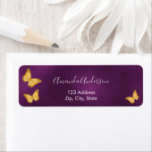 蝶の紫金返送ラベル ラベル (インサイチュ)