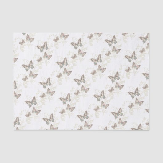 蝶の結婚または大事な行事ギフトティッシュペーパー 薄葉紙 (正面)