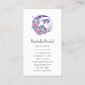 蝶の結晶三日月花パープル 名刺 (裏面)