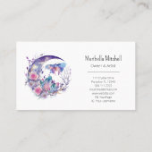 蝶の結晶三日月花パープル 名刺 (裏面)