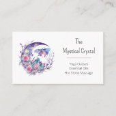 蝶の結晶三日月花パープル 名刺 (正面)