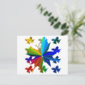 蝶の絵虹はがき ポストカード (スタンド正面)