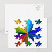 蝶の絵虹はがき ポストカード (正面/裏面)
