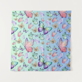 蝶の線形グラデーション背景パターン タペストリー