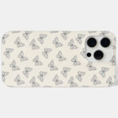 蝶の線画パターン Case-Mate iPhoneケース (裏面 (横))
