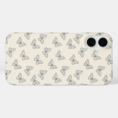 蝶の線画パターン Case-Mate iPhoneケース (裏面 (横))