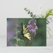 蝶の繊細なTouch – フラットグリーティングカード カード (スタンド正面)