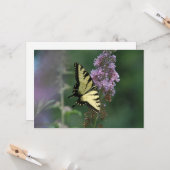 蝶の繊細なTouch – フラットグリーティングカード カード (正面/裏面インサイチュ)