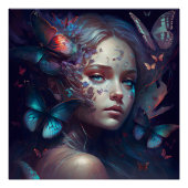 蝶の美しいファンタジーポスター ポスター (正面)