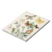 蝶の美しいヴィンテージイラストレーション ノートパッド (回転)