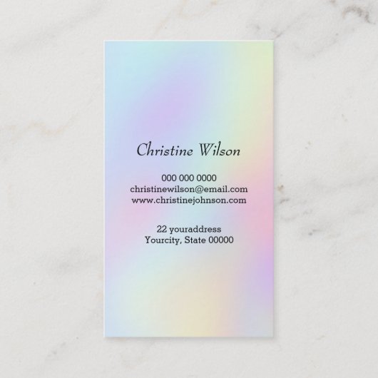 蝶の美容師のシザーズロゴ 名刺 (裏面)