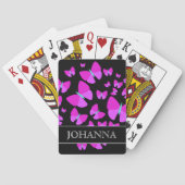 蝶の群れ芸術的+名前をカスタムする トランプ (裏面)