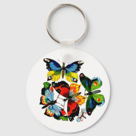 蝶の群れ キーホルダー