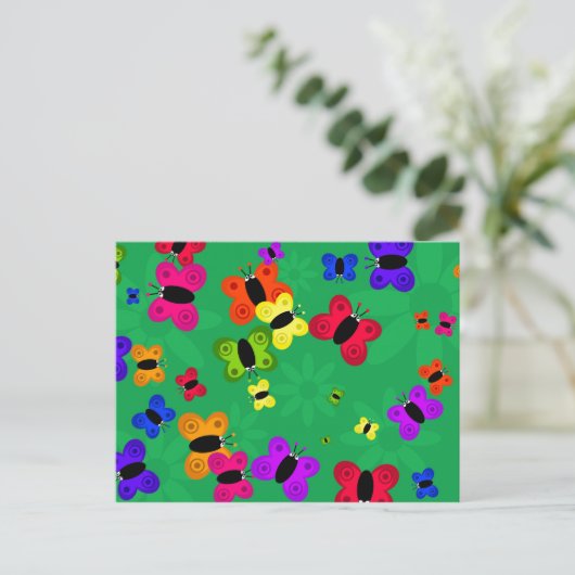 蝶の群れ ポストカード (スタンド正面)