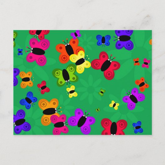 蝶の群れ ポストカード (正面)