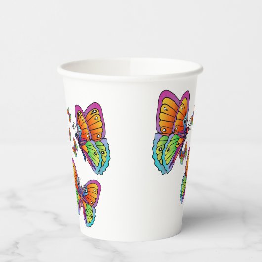 蝶の群れ 紙コップ (左)